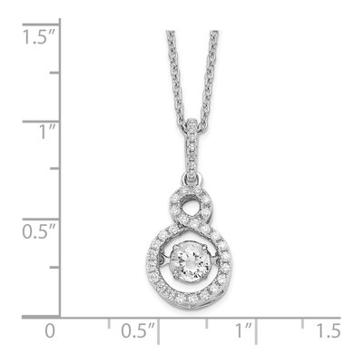 Sterling Silver CZ Infinity Pendant Necklace – view 4