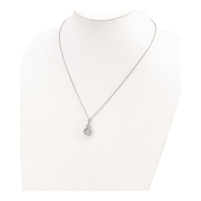Sterling Silver CZ Infinity Pendant Necklace – view 5