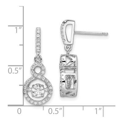 Sterling Silver CZ Infinity Dangle Earrings – view 5