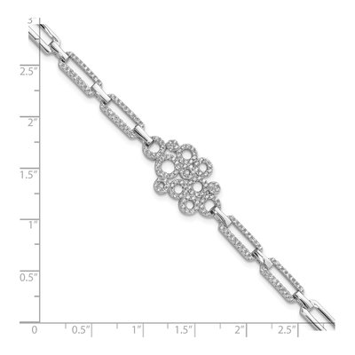 Sterling Silver CZ Pave Bracelet – view 4