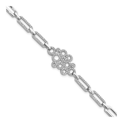 Sterling Silver CZ Pave Bracelet