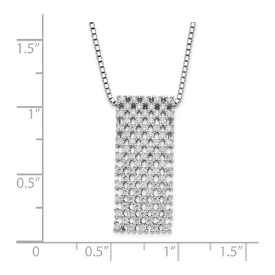 Sterling Silver CZ Pave Pendant Necklace – view 3