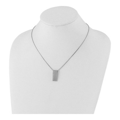 Sterling Silver CZ Pave Pendant Necklace – view 4