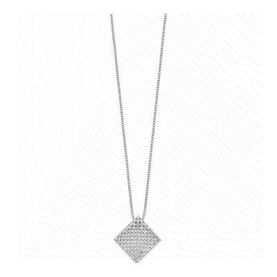 Sterling Silver CZ Micro Pave Pendant Necklace – view 3