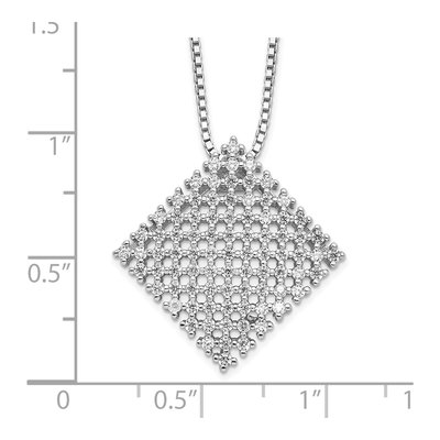 Sterling Silver CZ Micro Pave Pendant Necklace – view 4