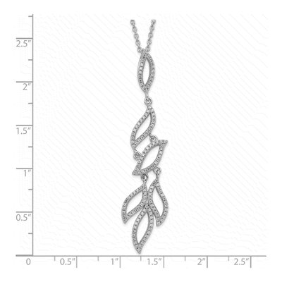 Sterling Silver CZ Pave Pendant Necklace – view 5