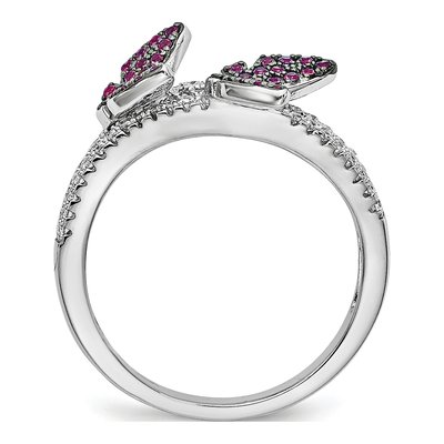 Sterling Silver CZ Butterfly Ring – view 2