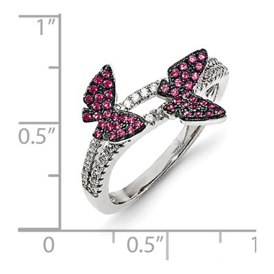 Sterling Silver CZ Butterfly Ring – view 3