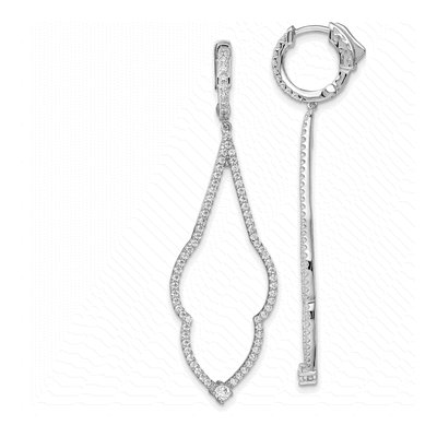 Sterling Silver CZ Micro Pave? Dangle Earrings