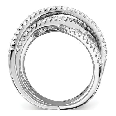 Sterling Silver CZ Micro Pave Ring – view 3