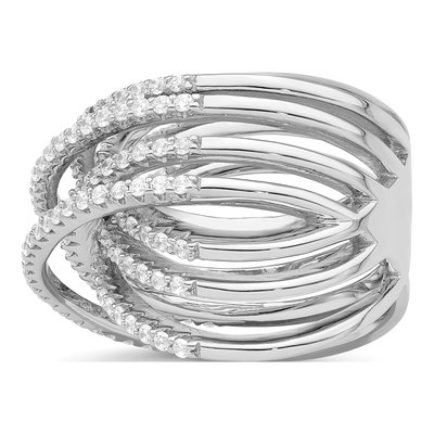 Sterling Silver CZ Micro Pave Ring – view 4
