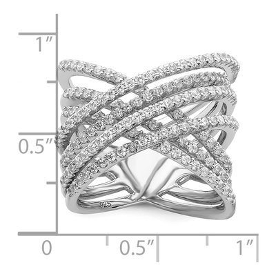 Sterling Silver CZ Micro Pave Ring – view 5