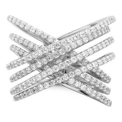Sterling Silver CZ Micro Pave Ring – view 6