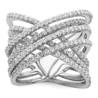 Sterling Silver CZ Micro Pave Ring