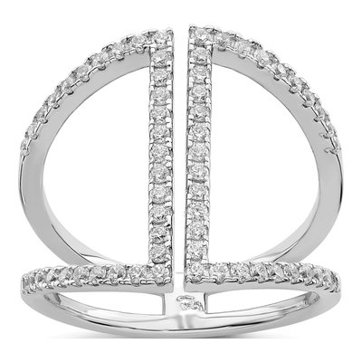 Sterling Silver CZ Micro Pave Ring