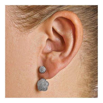 Sterling Silver CZ Convertible Dangle Earrings – view 4