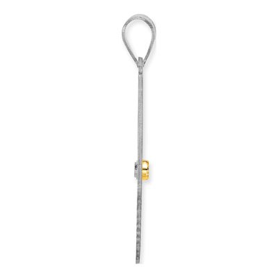 Sterling Silver & 14K Gold 1-Birthstone Pendant – view 3