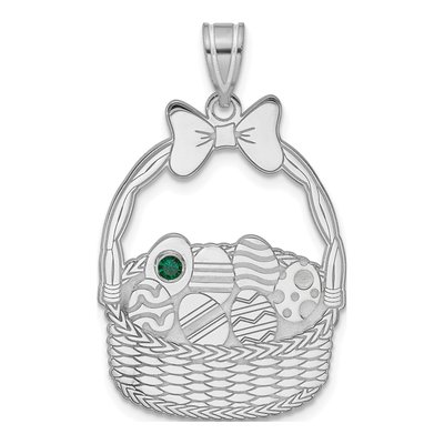 Sterling Silver 1-Birthstone Pendant – view 2