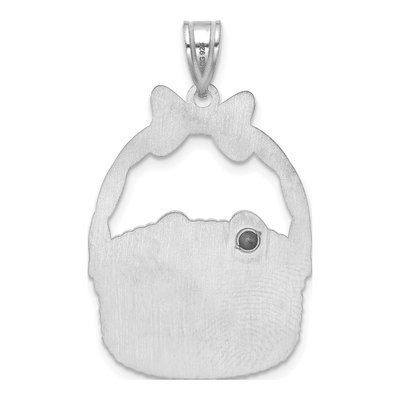Sterling Silver 1-Birthstone Pendant – view 4
