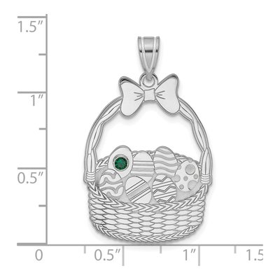 Sterling Silver 1-Birthstone Pendant – view 5