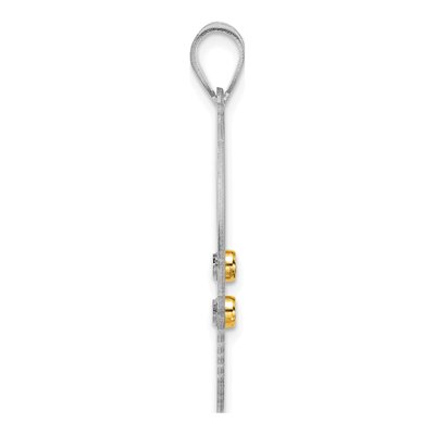 Sterling Silver & 14K Gold 2-Birthstone Pendant – view 3