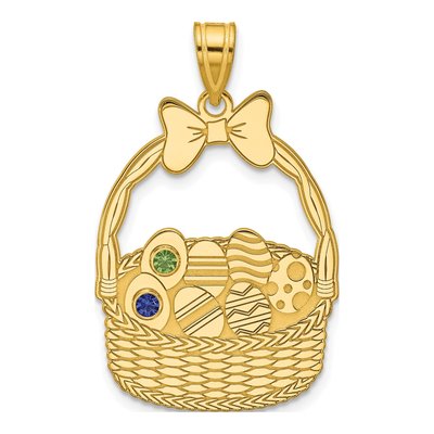 Gold-Plated Sterling Silver Ssilver 2-Birthstone Pendant – view 2