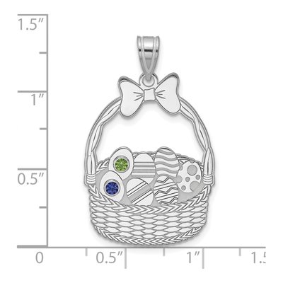 Sterling Silver Ssilver 2-Birthstone Pendant – view 5
