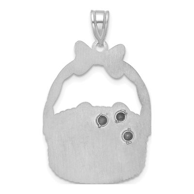 Sterling Silver Ssilver 3-Birthstone Pendant – view 4