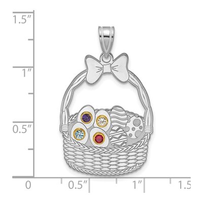 Sterling Silver & 14K Gold 4-Birthstone Pendant – view 5