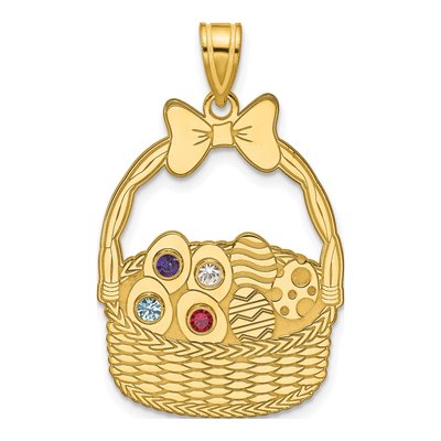 Gold-Plated Sterling Silver Ssilver 4-Birthstone Pendant – view 2