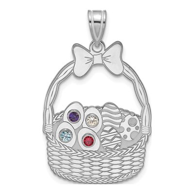 Sterling Silver Ssilver 4-Birthstone Pendant – view 2