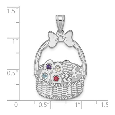 Sterling Silver Ssilver 4-Birthstone Pendant – view 5