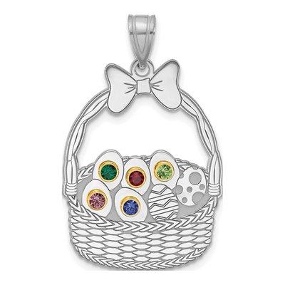 Sterling Silver & 14K Gold 5-Birthstone Pendant – view 2