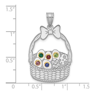 Sterling Silver & 14K Gold 5-Birthstone Pendant – view 5