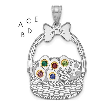 Sterling Silver & 14K Gold 5-Birthstone Pendant