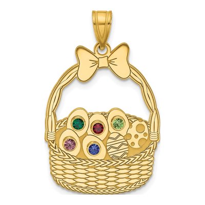 Gold-Plated Sterling Silver Ssilver 5-Birthstone Pendant – view 2