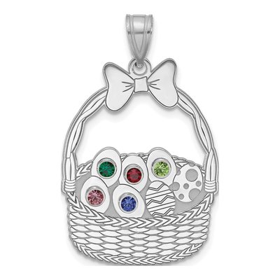 Sterling Silver Ssilver 5-Birthstone Pendant – view 2