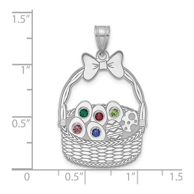 Sterling Silver Ssilver 5-Birthstone Pendant – view 5