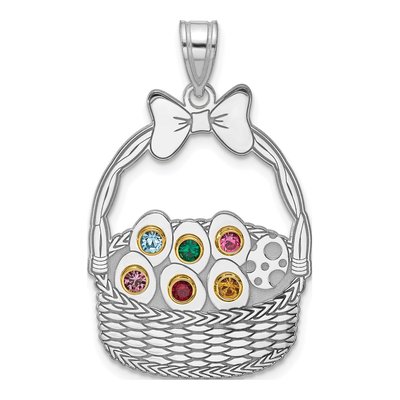 Sterling Silver & 14K Gold 6-Birthstone Pendant – view 2