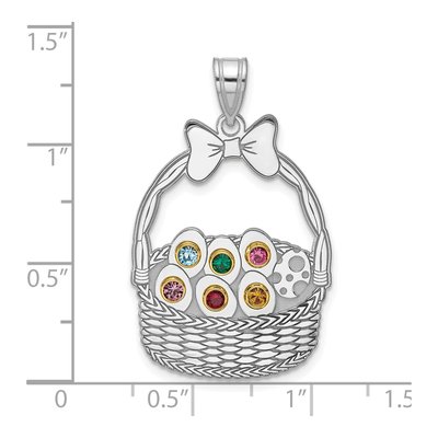 Sterling Silver & 14K Gold 6-Birthstone Pendant – view 5