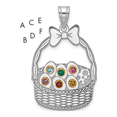 Sterling Silver & 14K Gold 6-Birthstone Pendant