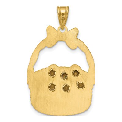 Gold-Plated Sterling Silver Ssilver Gold-Pltd 6-Birthstone Pendant – view 4