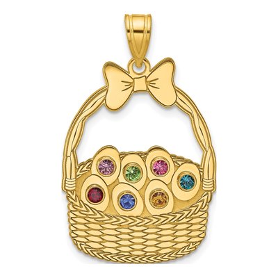 Gold-Plated Sterling Silver Ssilver 7-Birthstone Pendant – view 2