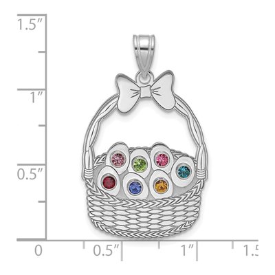 Sterling Silver Ssilver 7-Birthstone Pendant – view 5