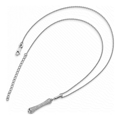 Sterling Silver CZ Fancy Pendant Necklace – view 2