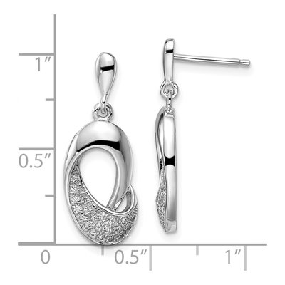 Sterling Silver CZ Micro Pave Dangle Earrings – view 5