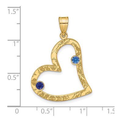 Gold-Plated Sterling Silver Personalized 2-Stone Heart Family Pendant – view 3
