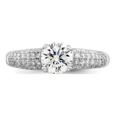 Sterling Silver CZ Micro Pave Engagement Ring – view 6