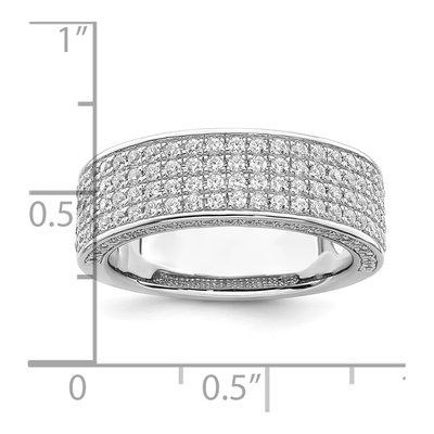 Sterling Silver CZ Micro Pave Ring – view 5