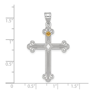 Sterling Silver Personalized Family Cross Pendant – view 2